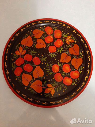 Поднос деревянный хохломская роспись
