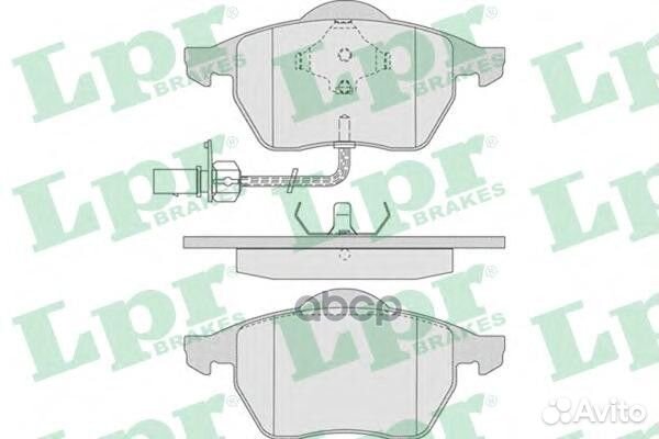 Колодки тормозные передние к-кт LPR 05P790 Lpr