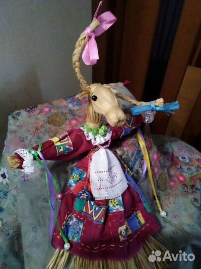 Очаровательная Козочка из лыка.Оберег.Ручн.работа