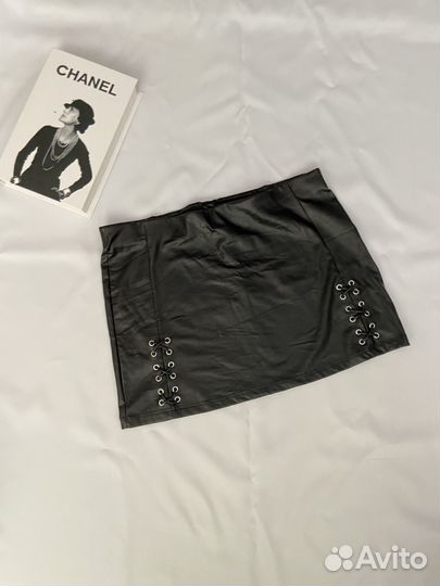 Юбка кожаная Sinsay XL