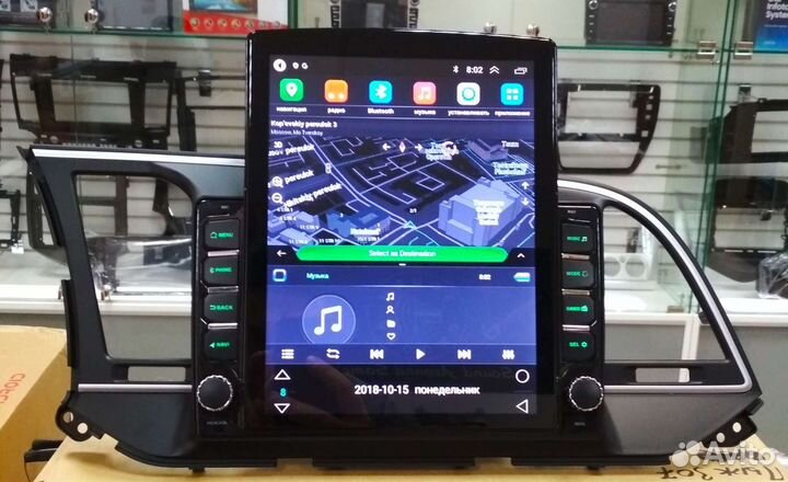 Hyundai Elantra 6 магнитола Android Tesla