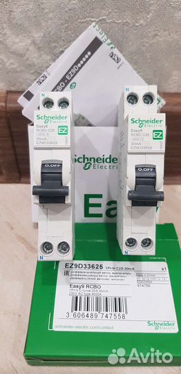 Диф. Автомат. Schneider 25A. EZ9D33625