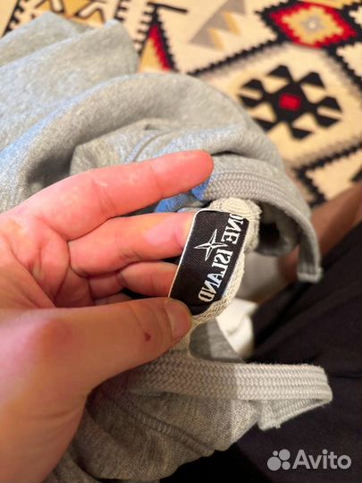 Зип худи stone island серая