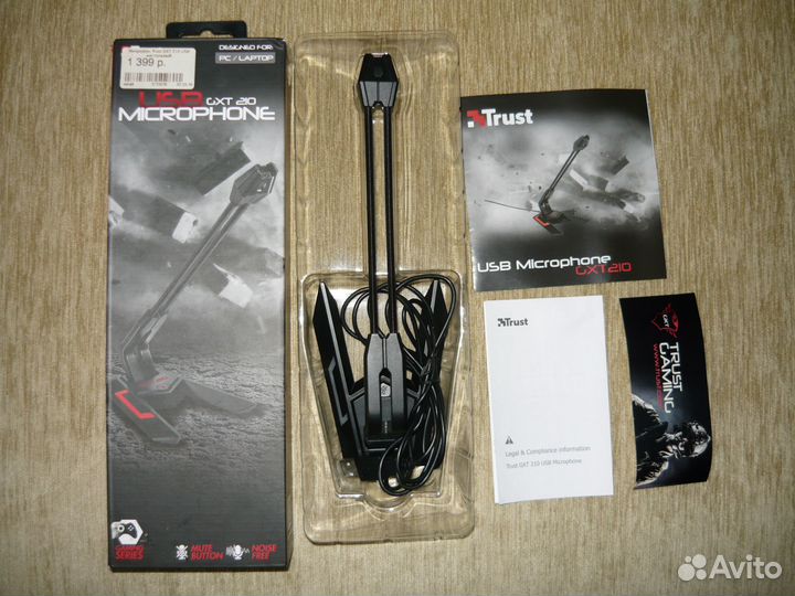 Микрофон Trust GXT 210 USB настольный. Новый