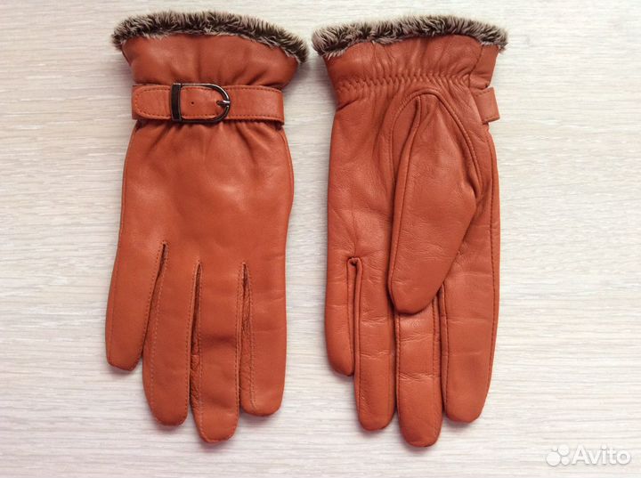 Перчатки женские кожаные