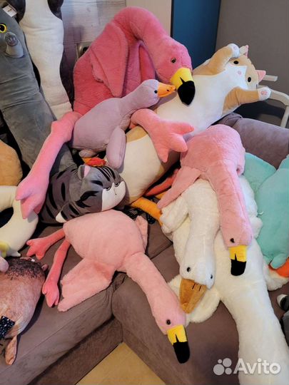 Гусь-обнимусь, фламинго, кот Батон, шлепа,подушки