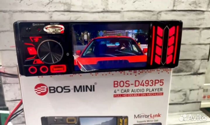 Магнитола 1 din с экраном Bos-D493P5