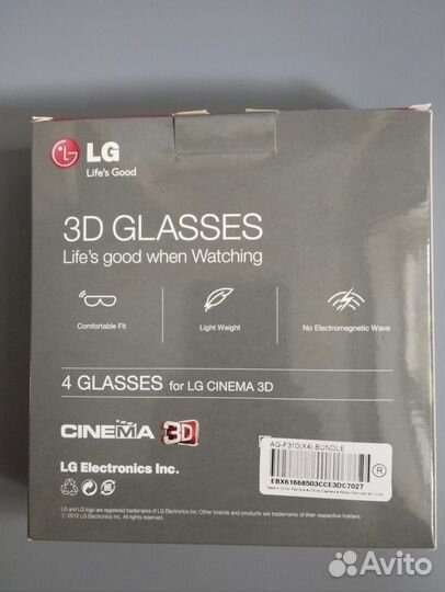 3 d очки LG 4шт