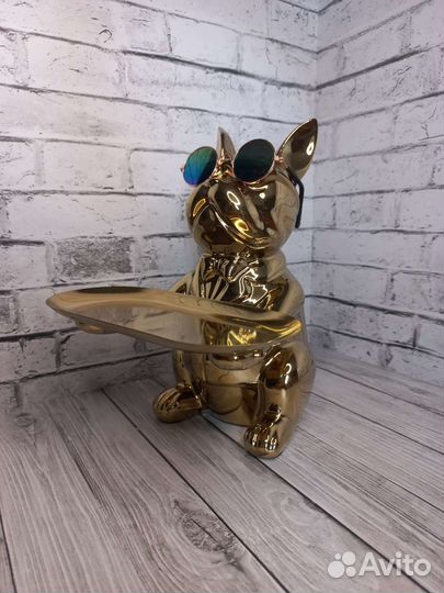 Копилка конфетница статуэтка французский бульдог