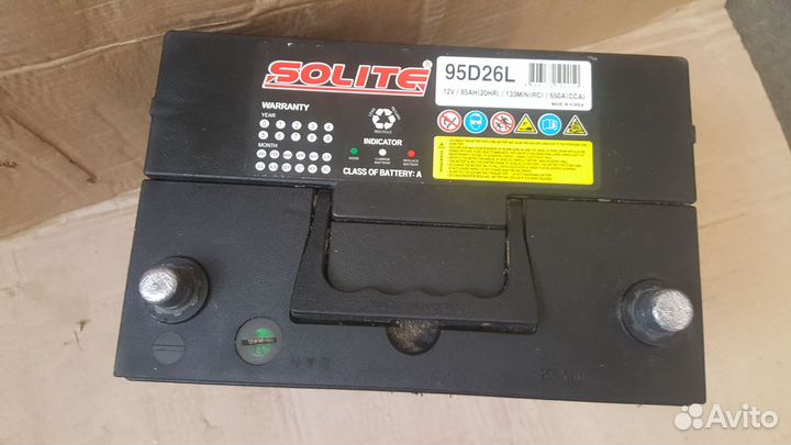 Аккумулятор б/у Solite 95D26L 85ач 650А