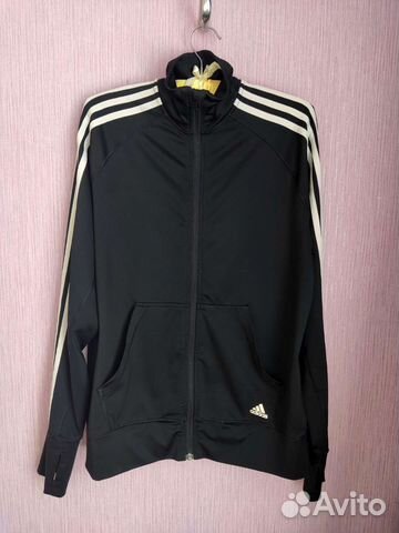 Черная олимпийка/куртка Adidas Climalite, L купить в Москве | Личные ...