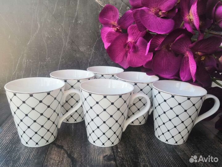 Набор кружек из 6 шт в подарочной упаковке