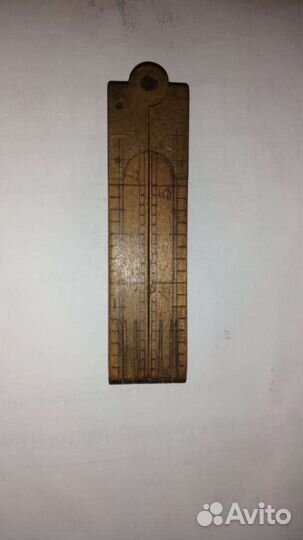 Старинная Линейка 1892г (дерево латунь) London