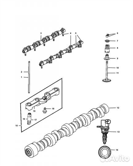 Распредвал Jeep hemi 5.7. 6.2.6.4 53022372AA