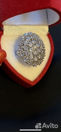 Серебряное кольцо с натуральными танзанитами