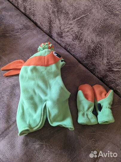 Зимний комплект шапка и варежки Черепашки Ниндзя