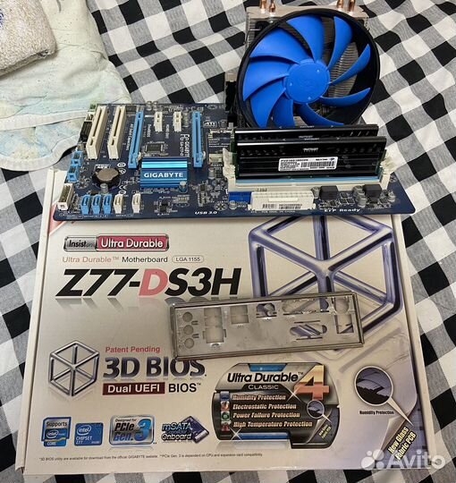 Материнская плата с процессором и памятью и ссд