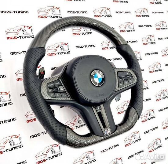 Руль + подушка BMW X7 G07 стиль M карбон X7M