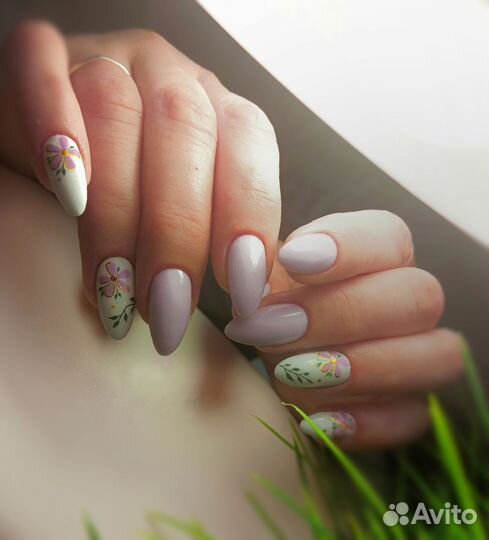 Наращивание ногтей, покрытие гель лаком