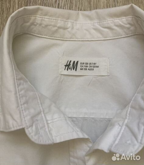 Рубашка белая H&M для мальчика