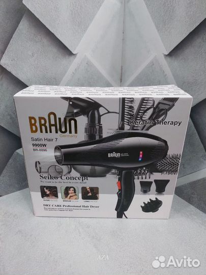 Фен для волос Braun BR-8896, 8898 8500 Вт