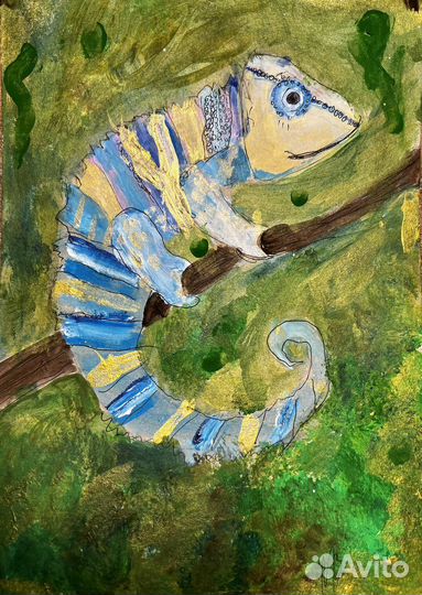 Картина на холсте акрил Варан