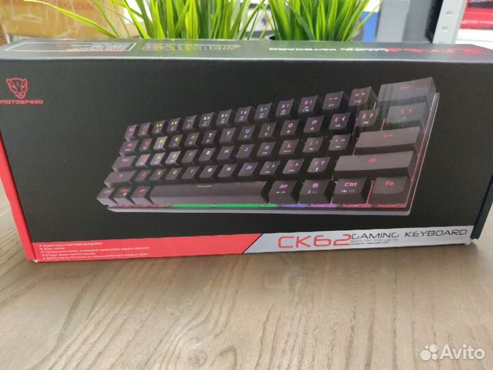 Игровая клавиатура Motospeed CK62 RGB Red Switch