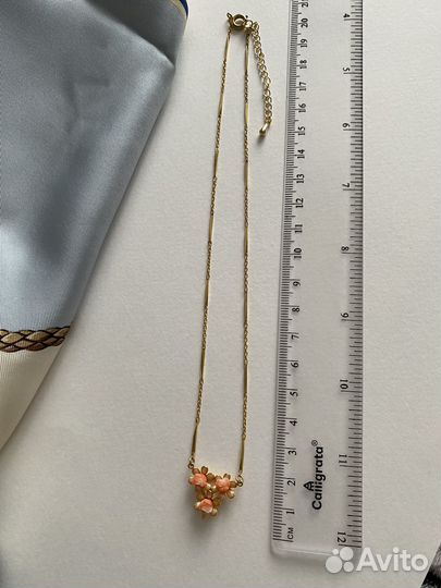 Винтажное колье с Кораллом. Япония