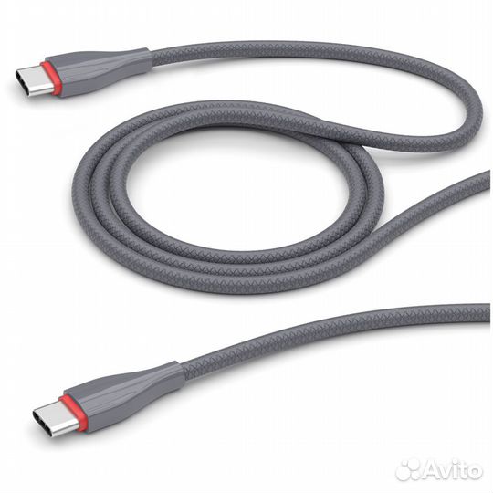 Кабель USB2.0 Type C-Type C 1m серый #380129