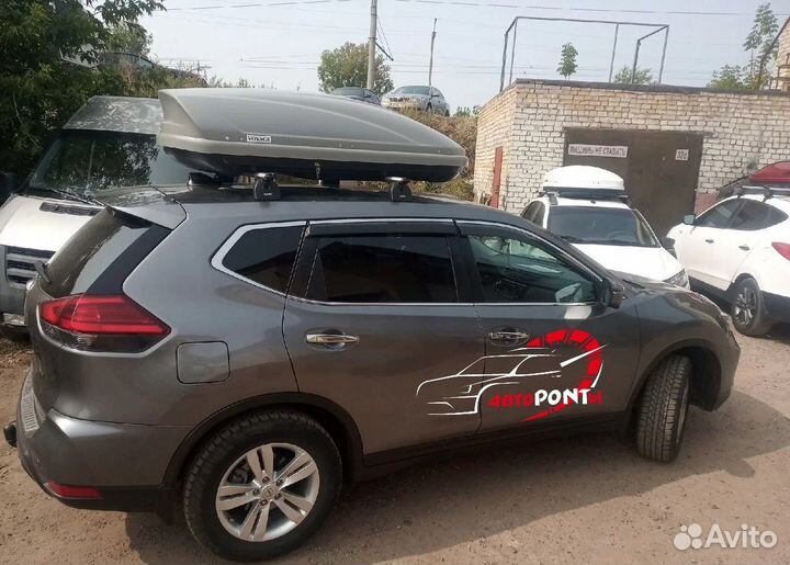 Автобокс Nissan XTrail T32 серый усиленный