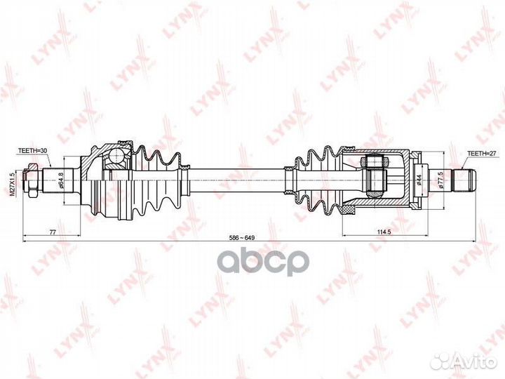 Привод в сборе BMW X5(E53) перед.лев. CD1415 LY