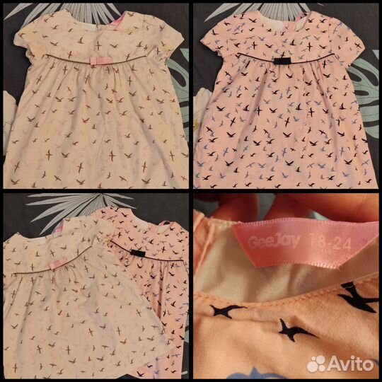 Платья, сандали, сабо для двойни 18-24 мес