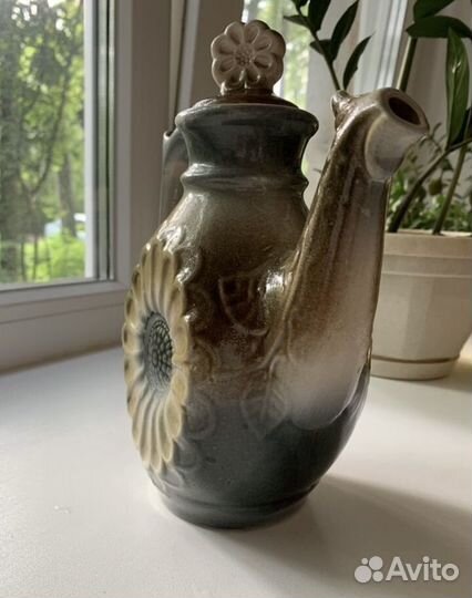 Винтажный чайник керамический