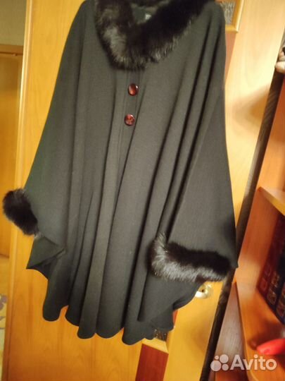 Пончо пальто женское от 48 до 56 размера