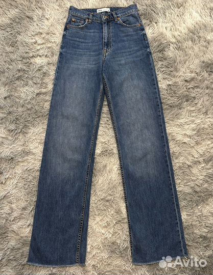Джинсы zara wide leg 34