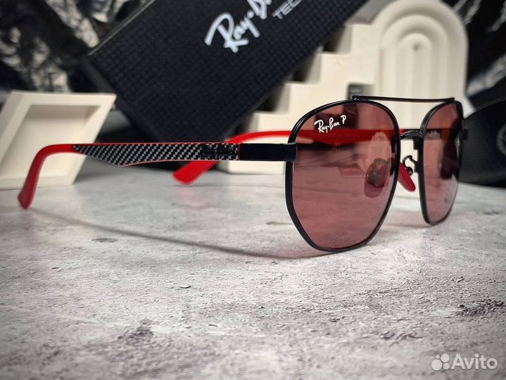 Очки Ray Ban Ferrari красный