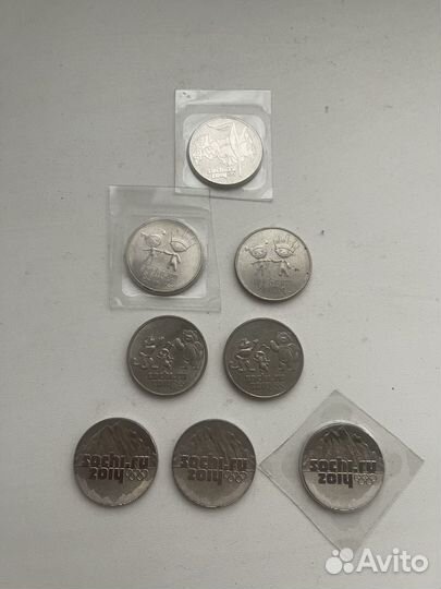 Купюра 100р Сочи 2014 и монеты 25р