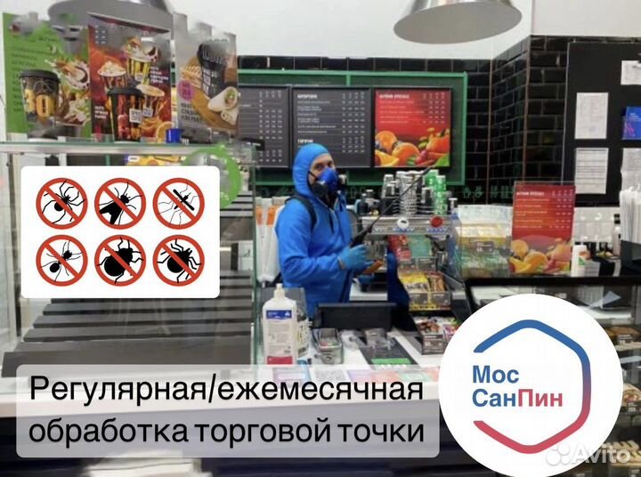 Уничтожение клопов, тараканов, клещей Дезинсекция