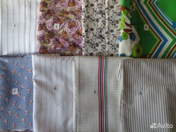 Ткани, лоскуты, отрезы разные