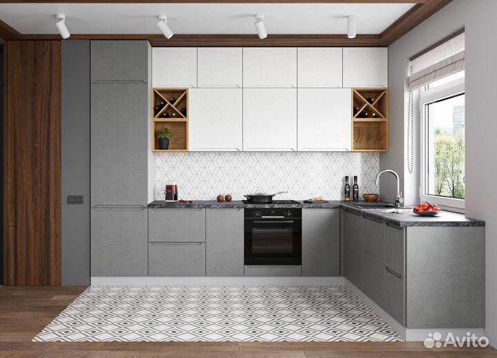 Кухня до потолка