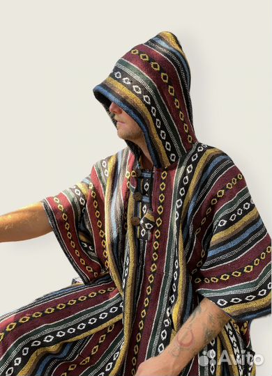 Мексиканское конопляное пончо