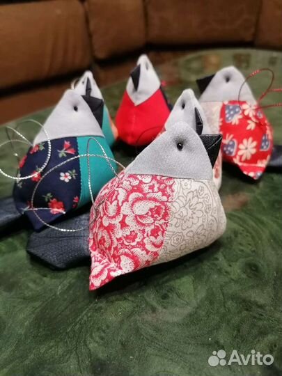 Текстильные птички ручной работы