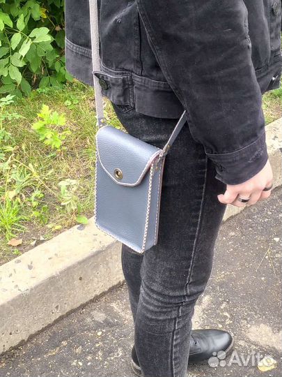 Сумка для телефона.Натуральная кожа