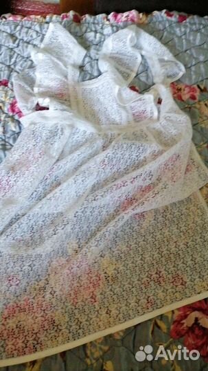 Белый школьный фартук