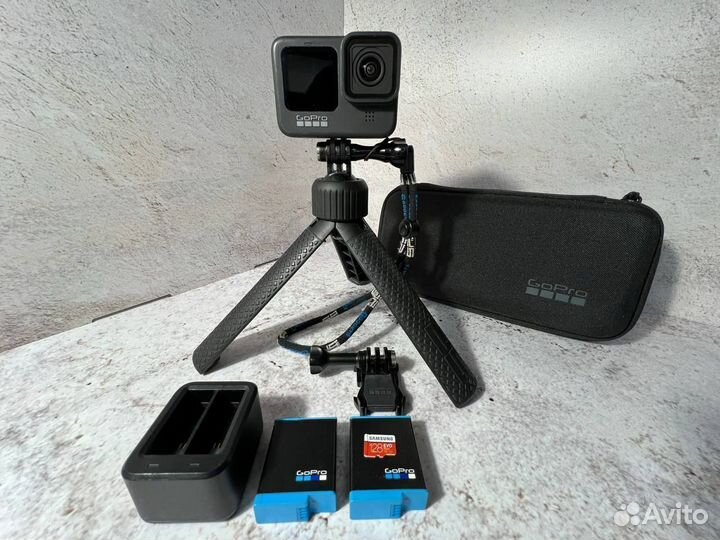 GoPro hero 9 black + штатив + 2 аккумулятора+micro