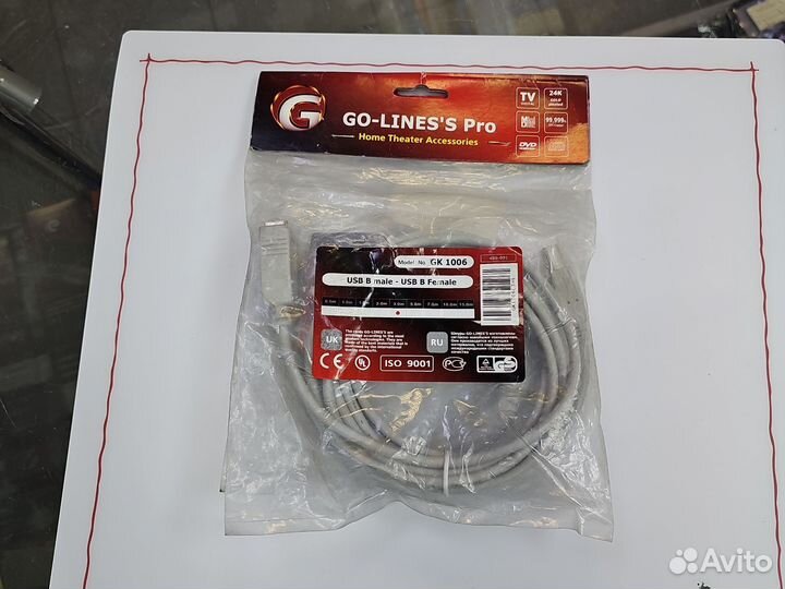 Удлинитель USB B папа- USB B мама 3м фирменный опт