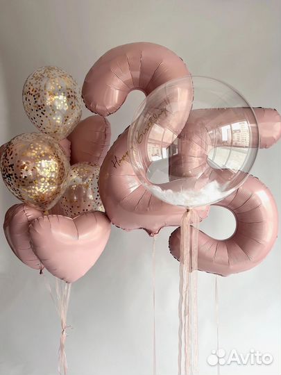 Гелиевые, воздушные шары на юбилей
