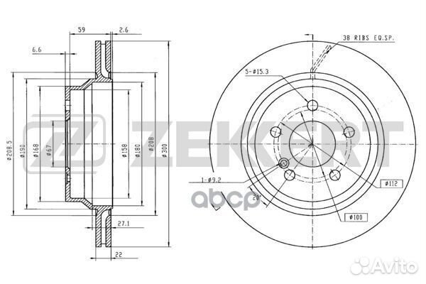 Диск торм. зад. MB CLS (218 219) 04- GLK-Clas