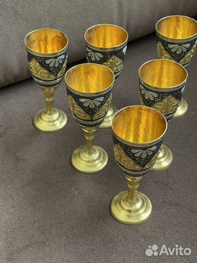 Сервиз коньячный кубачинский