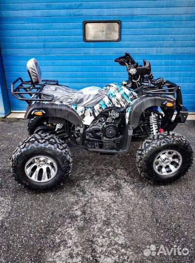 Квадроцикл Grizzly 200cc сине-белый